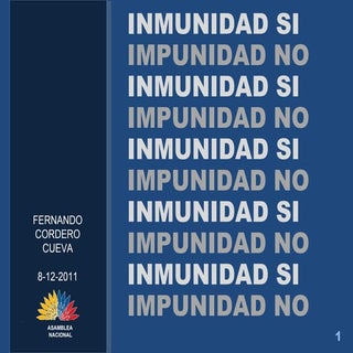 INMUNIDAD SI, IMPUNIDAD NO