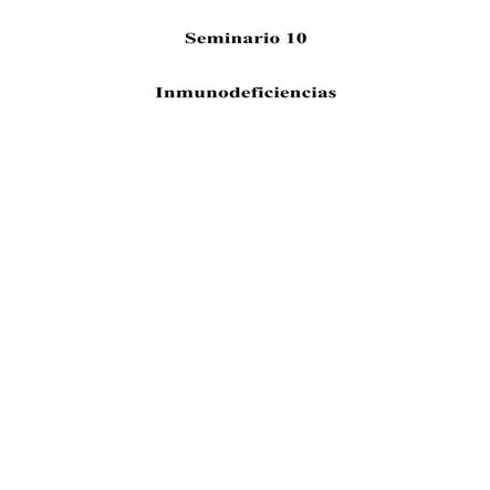 Inmunodeficiencias