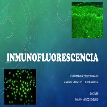 Inmunofluorescencia exposicion | PPTX
