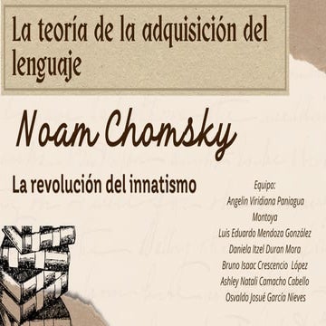 teoria del innatismo de noam chomsky.... | PDF