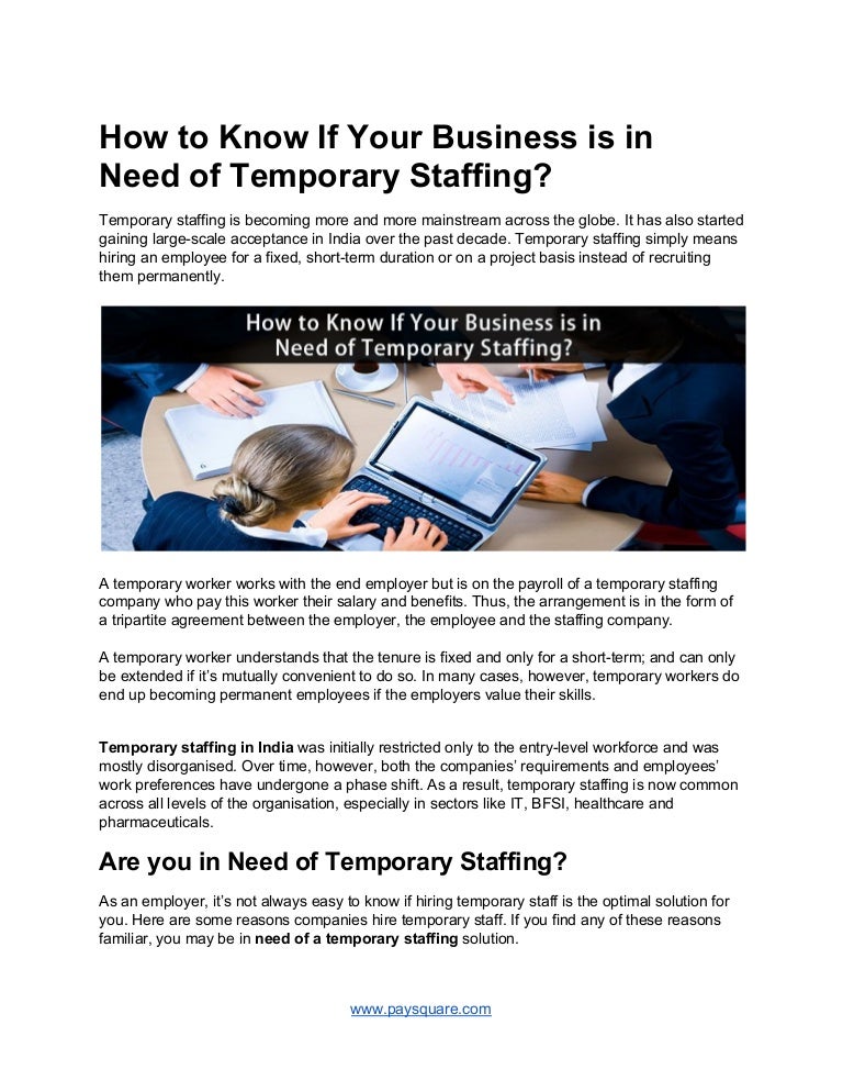 In need of temporary staffing how to know if you need temporary staff…