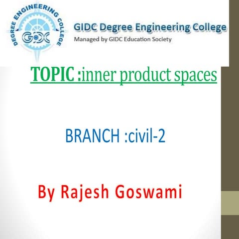 Inner product spaces