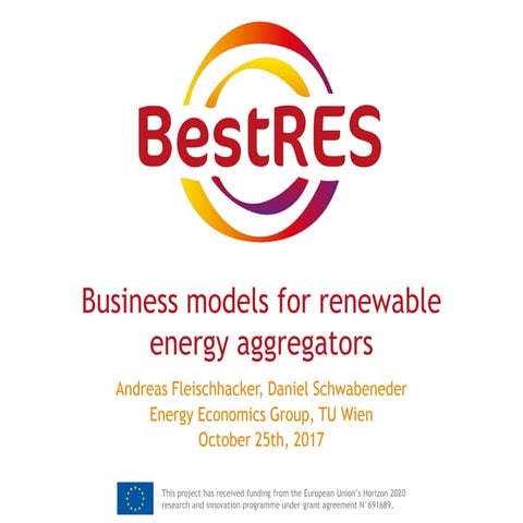 Business models for renewable energy aggregators