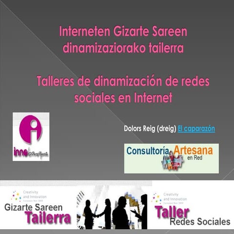 Redes sociales Innobasque, Taller teoría