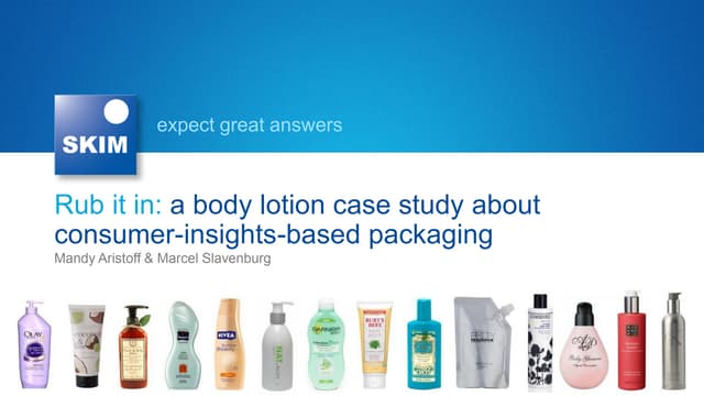 InnoCos Pack 2012: A body lotion case study about consumer-insights-based pac...