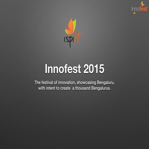 Innofest is architectured as a festival, in a daring break from a ’traditiona...