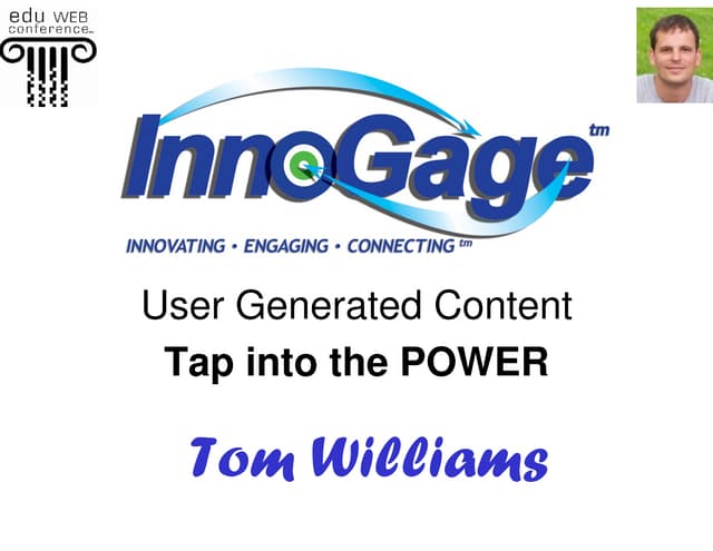 InnoGage   EduWeb Conference UGC - Tapping The Power
