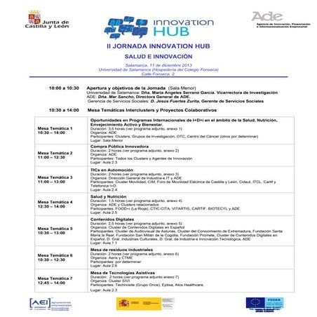 Jornada Innovation Hub de Salud e Innovación. Interclusters