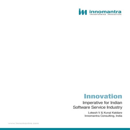 Innovation Imperative for Indian Software Services Companies 