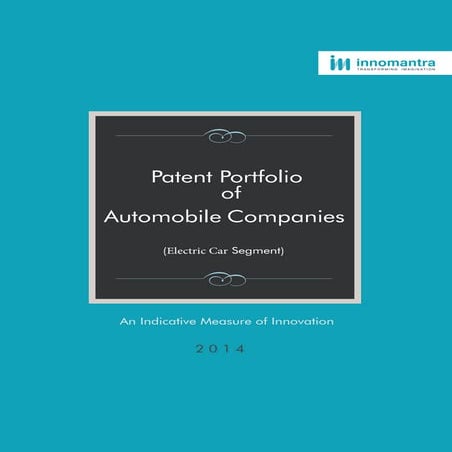 Innomantra - Patent Portfolio of Electric Cars - 2015 ver 1.0F2