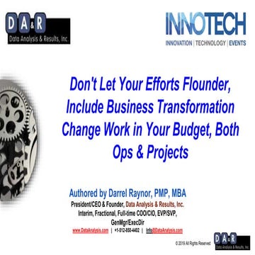 Innotech DFW Business Transformation Change Management for Successful Projects