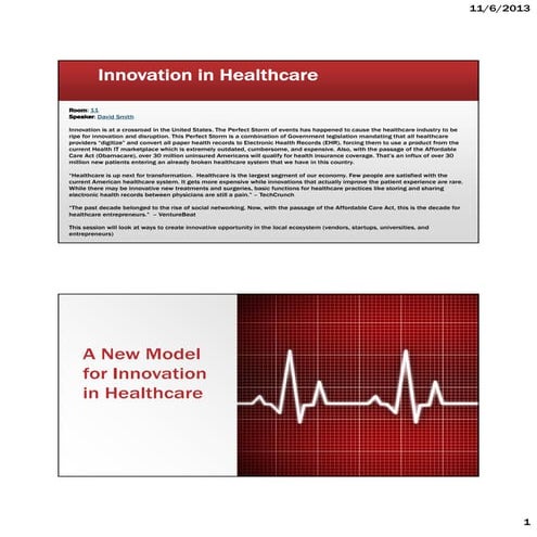 Innovation in Healthcare