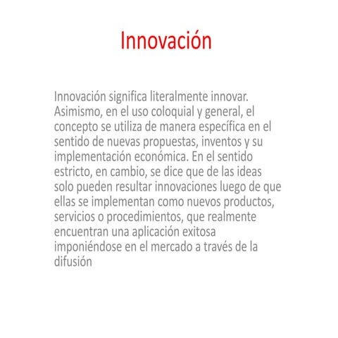 Innovación