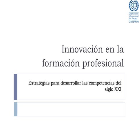 Innovación en la Formación Profesional