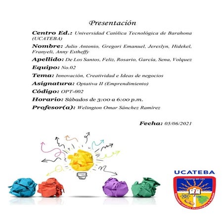 Innovación, Creatividad e Ideas de negocios.pdf