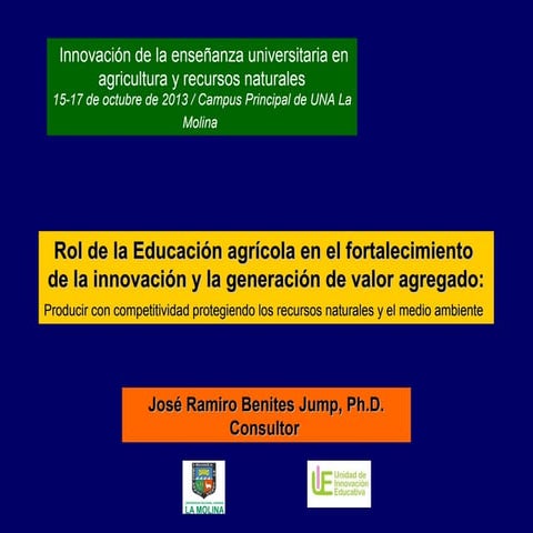 Rol de la Educación agrícola en el fortalecimiento de la innovación agraria
