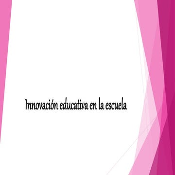 Formación de docentes para la innovación educativa María Gpe. Moreno | PDF