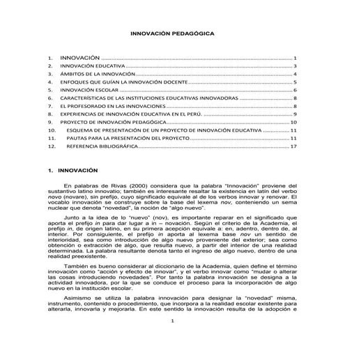 Innovación Pedagógica