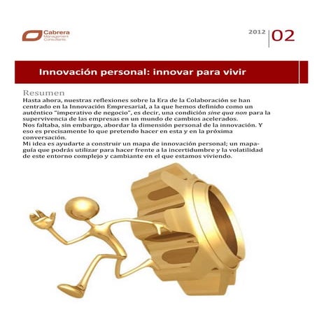 Cuaderno de innovación 02: Innovación personal