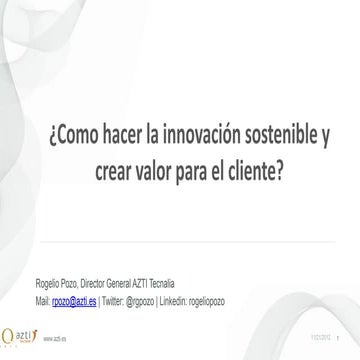 Innovación sostenible azti