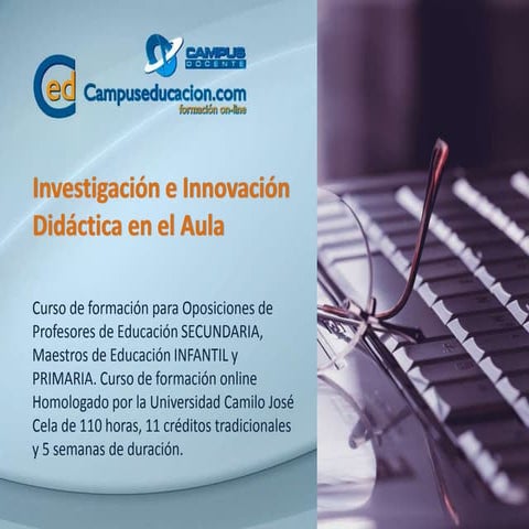 Investigación e Innovación Didáctica en el Aula | PPTX