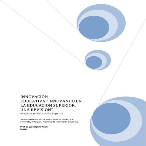 Formación de docentes para la innovación educativa | PPTX