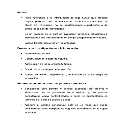 Formación de docentes para la innovación educativa | PPTX