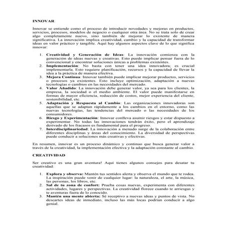 COMO, INNOVAR, CREAR, EMPRENDER, A TRAVES DE PROYECTO