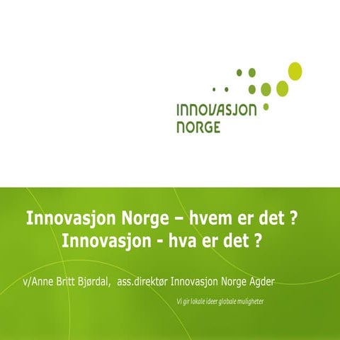 Innovasjon norge – hvem er det