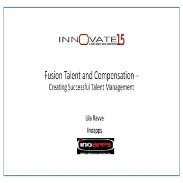 Fusion Talent and Compensation - Creating Successful Talent Management