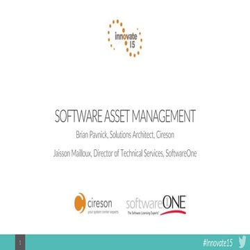Software Asset Management – Keeping track of what I’m licensed for!