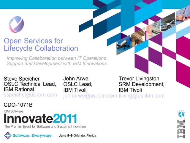 Innovate2011 DevOps TSRM RTC