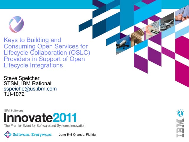 Innovate2011 Keys to Building OSLC Integrations