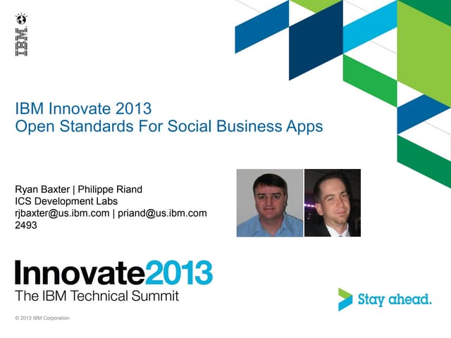 Open Standards For Social Business Apps