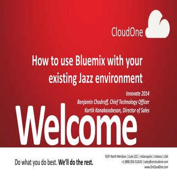 Innovate bluemix and jazz vpc 