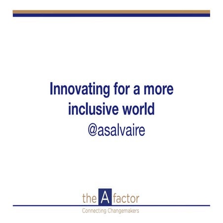 Innovating for a more inclusive world