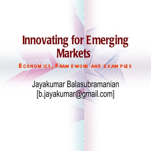 Innovating for emerging markets