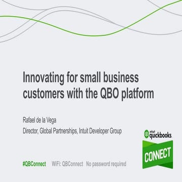 Innovating for small business customers with the QuickBooks Online platform