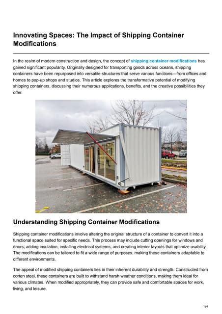 Five Compelling Reasons to Invest in Shipping Container Homes | PPT