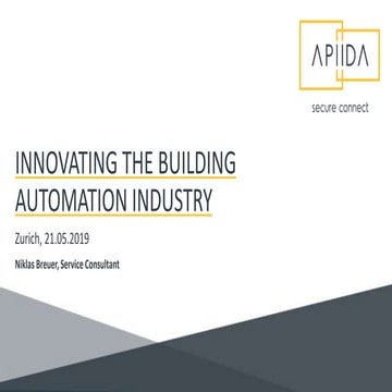 APIdays Zurich 2019 - Innovating the building automation industry Niklas Breu...