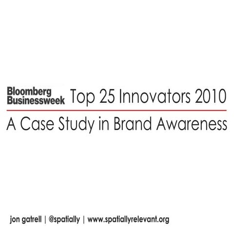 Top 25 Innovators 2010: A Case Study in Brand Awareness