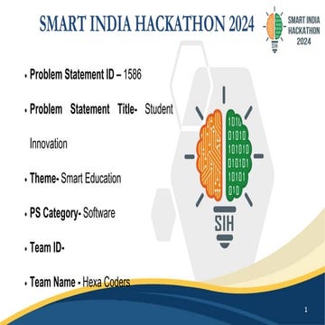 SIH presentation problem statement SIH-1728 | PPTX