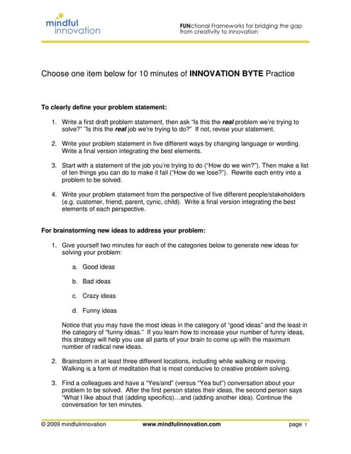 Innovation Bytes Practice
