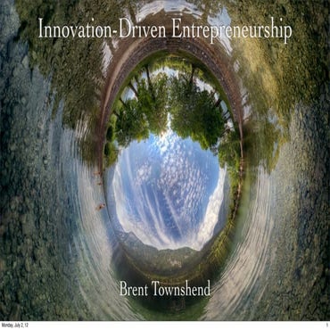 Innovation Driven Entrepreneurship Pdf