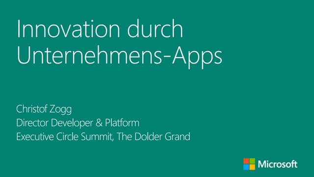 Innovation durch Unternehmens-Apps