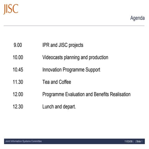 Innovation Programme Meeting Evaluation