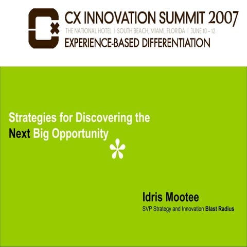 Innovation Summit Presentation 2007 Miami