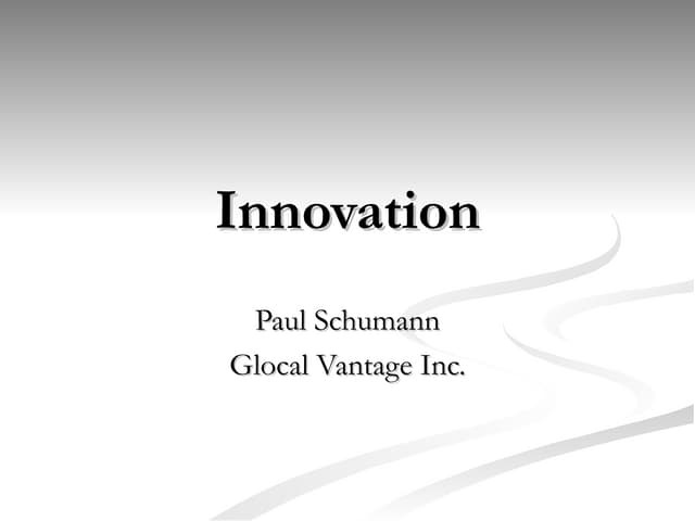 Innovation