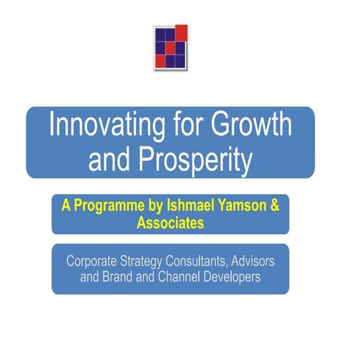 Innovating for Growth and Prosperity