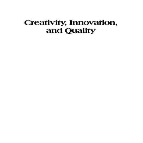 Creativity; Innovation, and Quality | PDF